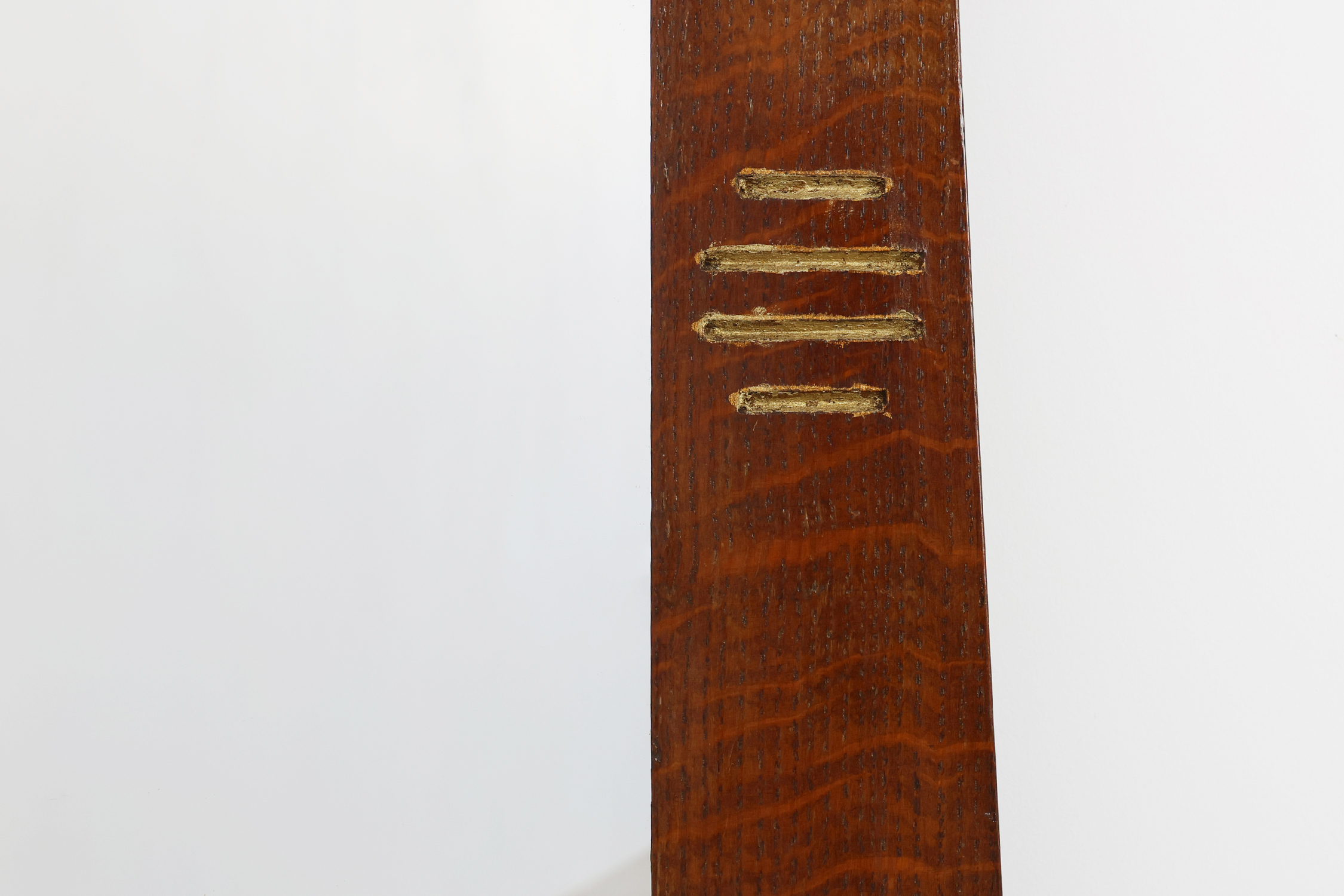 Art Nouveau Mirror in Oak with Gilded Inlay, France ca. 1915thumbnail